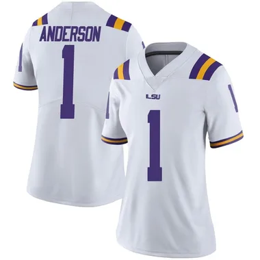 Women's Limited Aaron Anderson LSU Tigers Football College Jersey - White