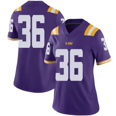 Women's Limited Cade York LSU Tigers Football College Jersey - Purple