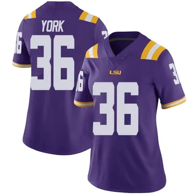 Women's Limited Cade York LSU Tigers Vapor Untouchable Football College Jersey - Purple
