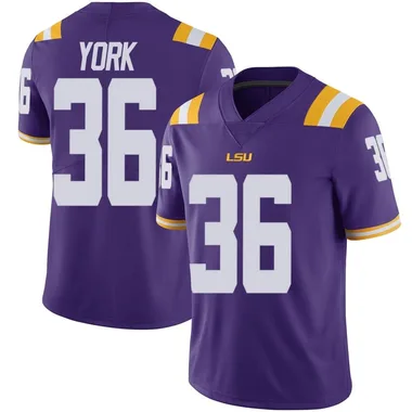 Youth Limited Cade York LSU Tigers Vapor Untouchable Football College Jersey - Purple