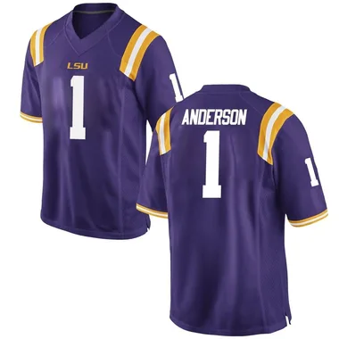 Youth Replica Aaron Anderson LSU Tigers Football College Jersey - Purple